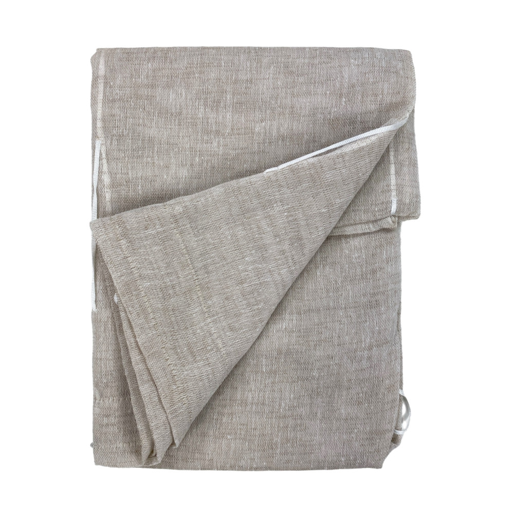 PAR DE VIDRIO MODERNO cortina SISI cm 70 de ancho Ajustable con CORDÓN BEIGE