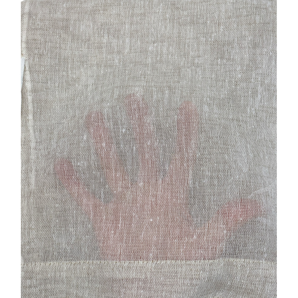 PAIRE DE RIDEAUX SISSI AVEC VERRE MODERNE 70 cm de large Ajustable avec cordon BEIGE