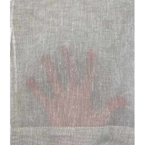 PAR DE VIDRIO MODERNO cortina SISI cm 70 de ancho Ajustable con CORDÓN BEIGE