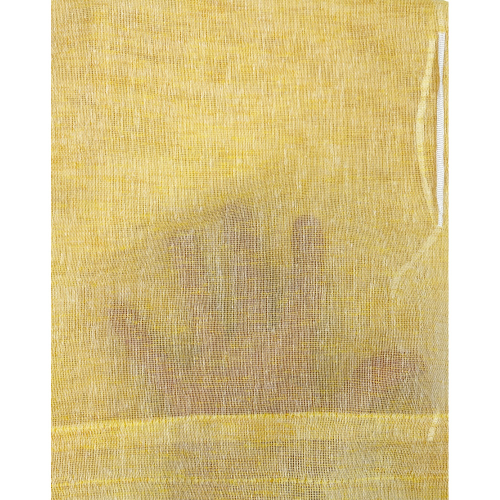 PAIRE DE RIDEAUX SISSI AVEC VERRE MODERNE 70 cm de large Réglable avec cordon JAUNE