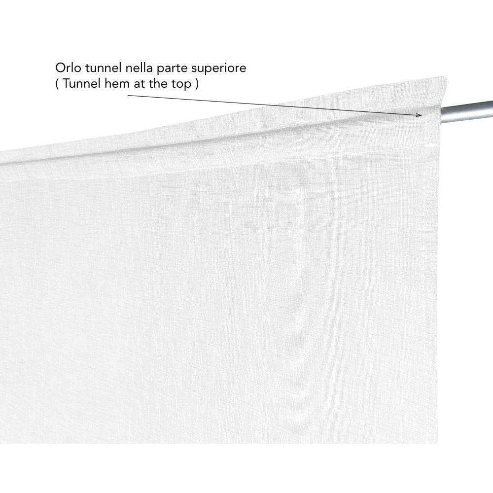 PAIR OF MODERN GLASS SISSI curtain cm 70 wide Adjustable with YELLOW CORD