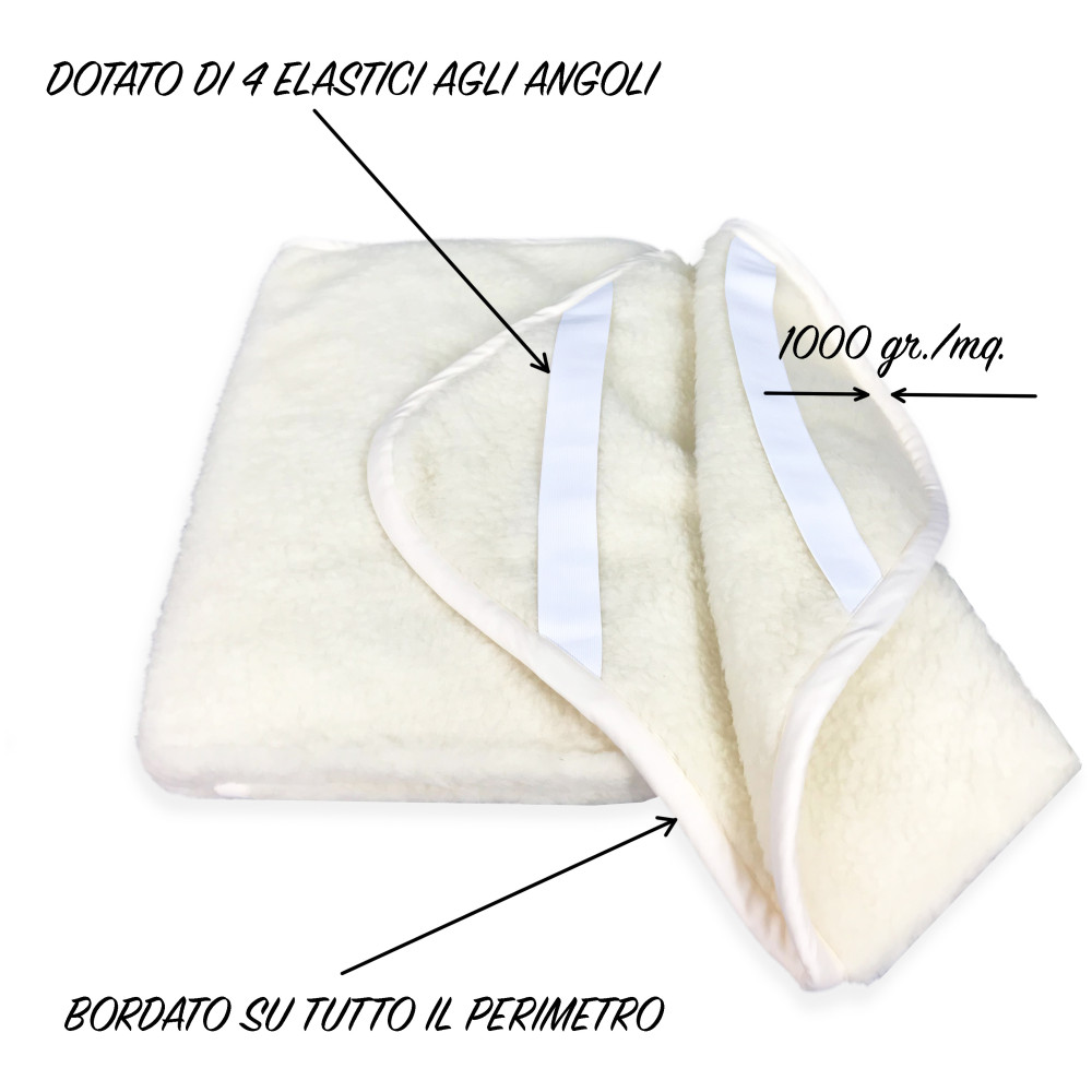 CUBRECOLCHÓN MARY en auténtica LANA MERINO 1000 gr. en 11 tamaños diferentes