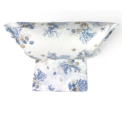 SET MARE Mare Coralli Azzurro sheets in pure cotton
