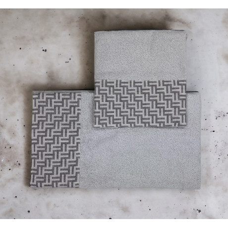 asciugamani grigi moderno in puro cotone