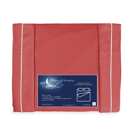 Feuille de microfibre rouge non repassage