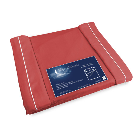 Feuille de microfibre rouge non repassage