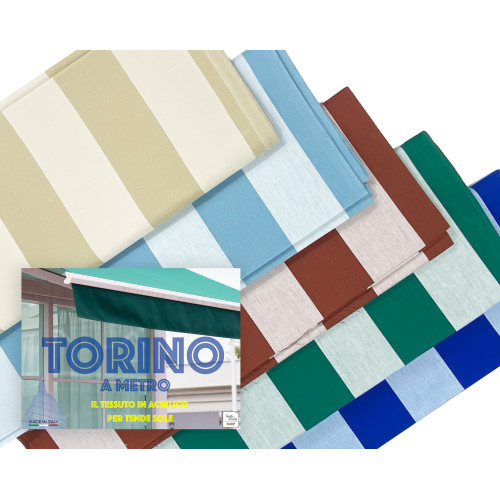 TURIN TAUD DE SOLEIL TISSU balcon extérieur JARDIN AU MÈTRE en acrylique hauteur cm. 140 RANGÉES PAIRES