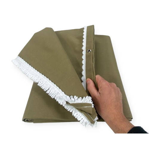 TAUD DE SOLEIL EXTÉRIEUR JARDIN BALCON HAVANE UNI EN ACRYLIQUE EMBALLÉ EN 6 Tailles