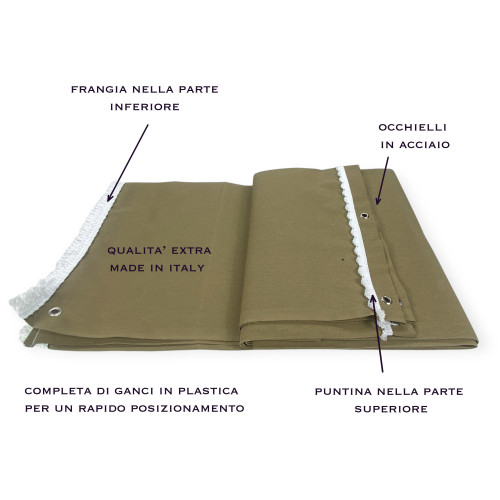 AUSSENMARKISE GARTENBALKON HAVANNA UNI ACRYL MADE IN 6 GRÖSSEN