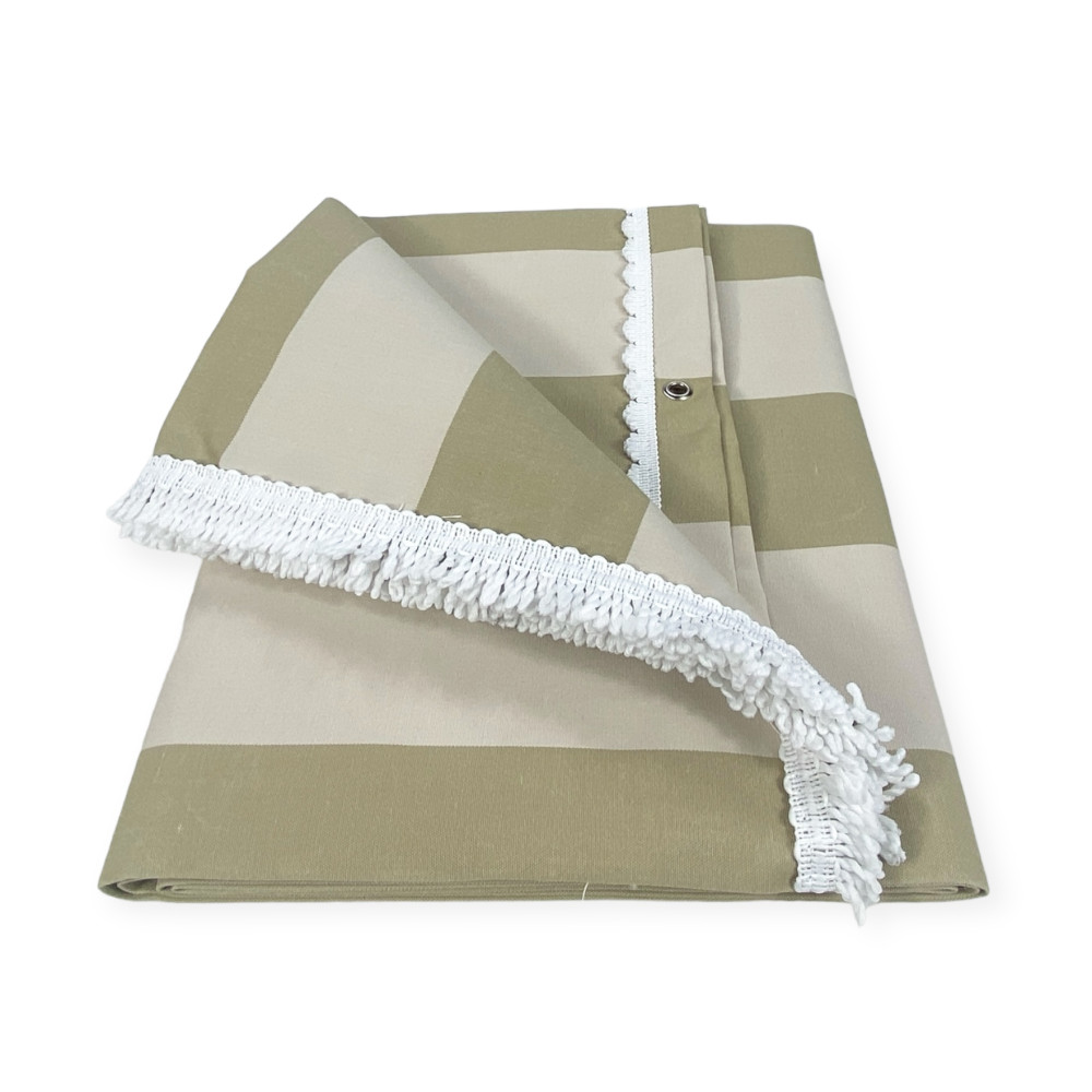 OUTDOOR AWNING GARDEN BALCONY STRIPE BEIGE in Acrylic PACKAGED in 6 sizes