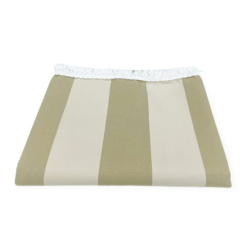 AUSSENMARKISE GARTEN BALKON STREIFEN BEIGE in Acryl VERPACKT in 6 Größen