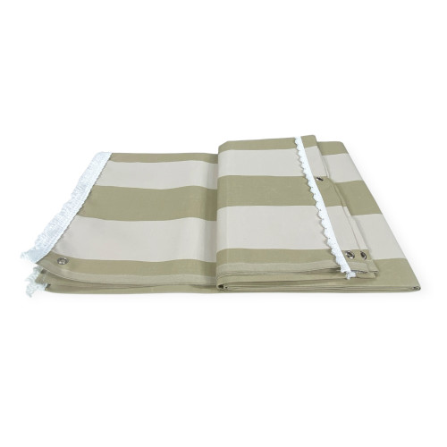 OUTDOOR AWNING GARDEN BALCONY STRIPE BEIGE in Acrylic PACKAGED in 6 sizes
