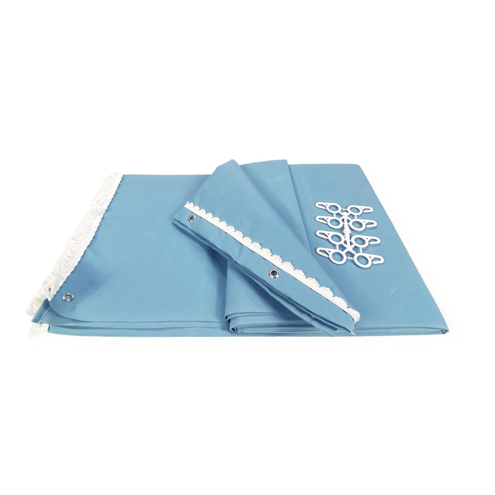 OUTDOOR AWNING GARDEN BALCONY BLUE Plain in Acrylic PACKAGED in 6 Sizes