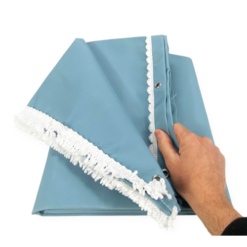 TOLDO EXTERIOR GARDEN BALCONY BLUE Liso en Acrílico EMPAQUETADO en 6 tamaños