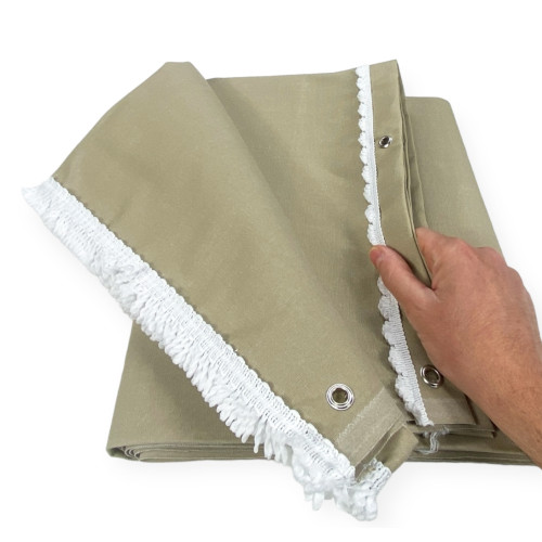 TENDA SOLE DA esterno GIARDINO balcone BEIGE Unito in Acrilico CONFEZIONATA in 6 Misure