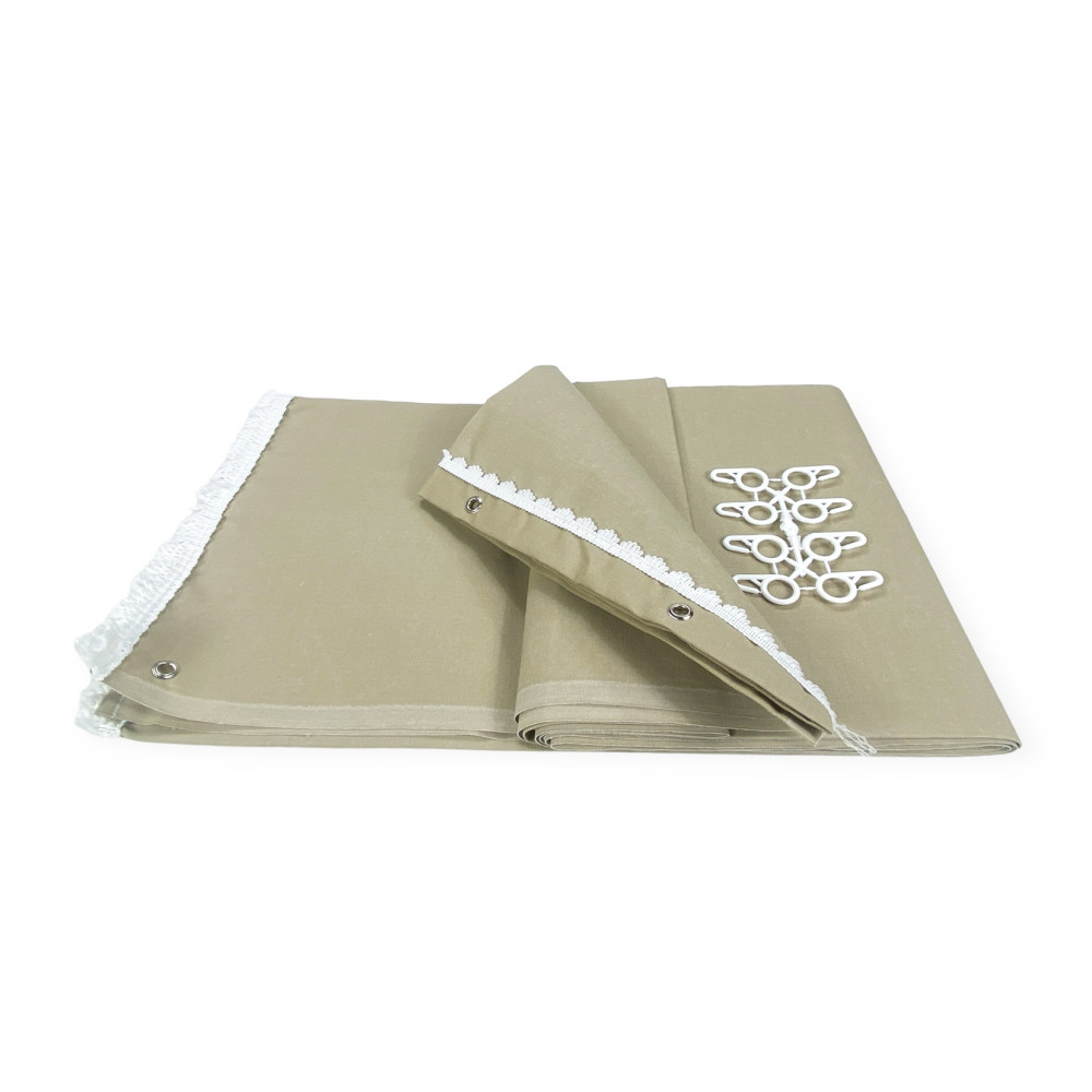 OUTDOOR AWNING GARDEN BALCONY BEIGE Acrylic Plain PACKAGED in 6 Sizes