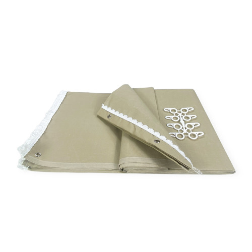 TENDA SOLE DA esterno GIARDINO balcone BEIGE Unito in Acrilico CONFEZIONATA in 6 Misure