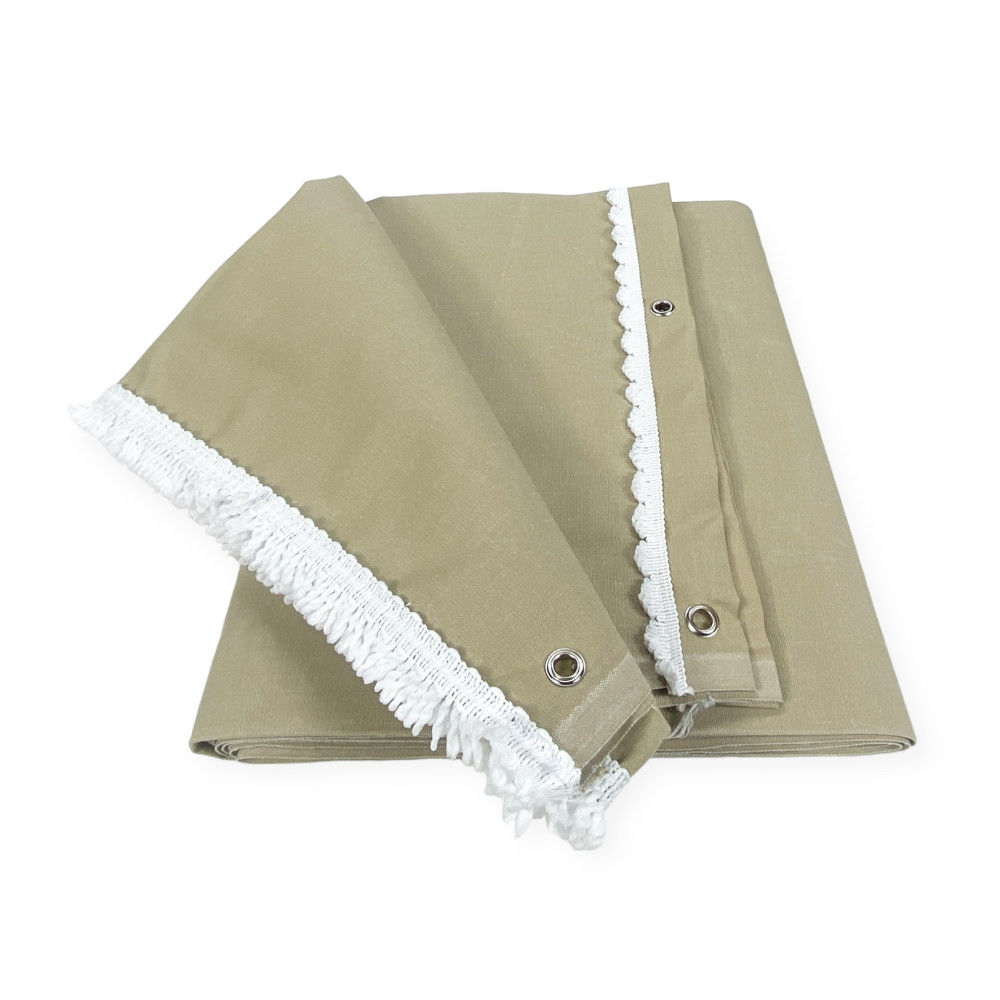 TOLDO EXTERIOR JARDÍN BALCÓN BEIGE Acrílico Liso EMPAQUETADO en 6 tamaños