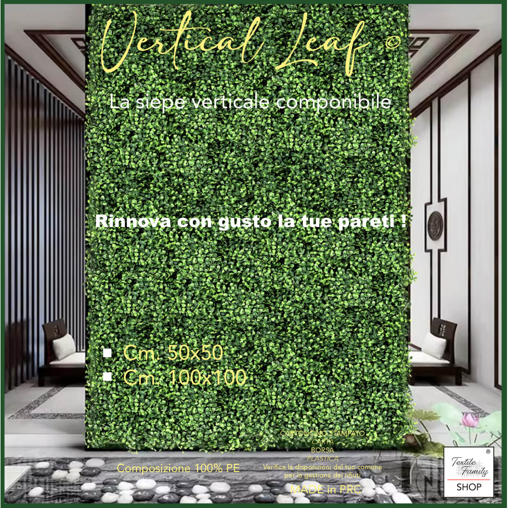 Decorative Artificial Leaf Fake Wall Hedge for Indoor and Outdoor Ornamental Walls and Balconies Peru