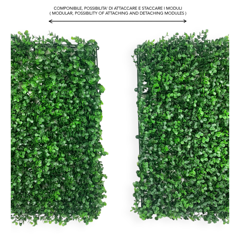 SIEPE Decorativa da Parete Finta Artificiale a Foglie per Muri e Balconi Ornamentale da Interno e da esterno Cile