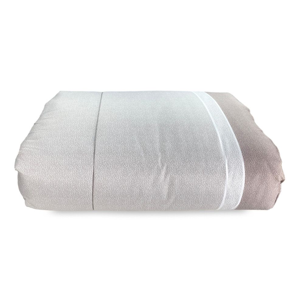 COPRILETTO Trapuntato FIOCCO © PUNTINATO Beige Made in Italy