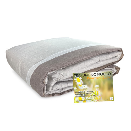 QUILTED BEDSPREAD WITH DOTTED BOW © Beige Made in Italy