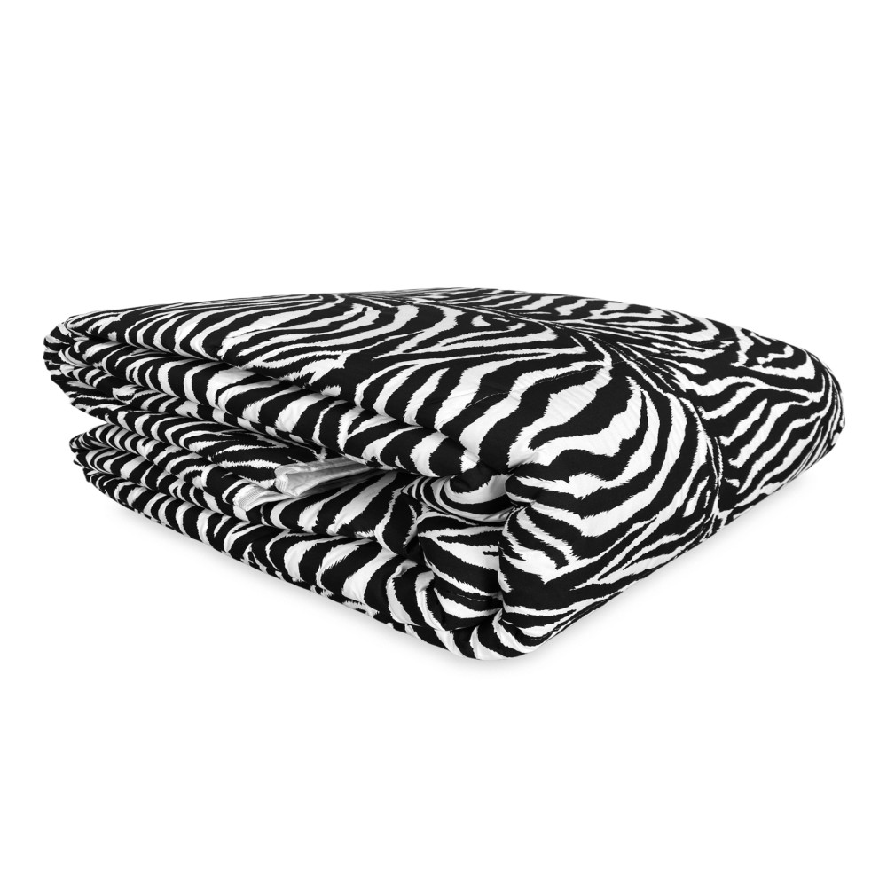 Black and White Striped Bow © Quilted Bedspread Made in Italy