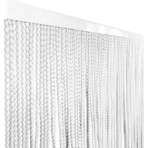 SOFT MARIEL © CURTAIN mit PERLEN aus weichem Stoff Anti-Lärmschutz-Fäden ICE WHITE