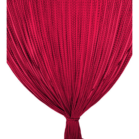 Rideau perlé en tissu anti-bruit rouge