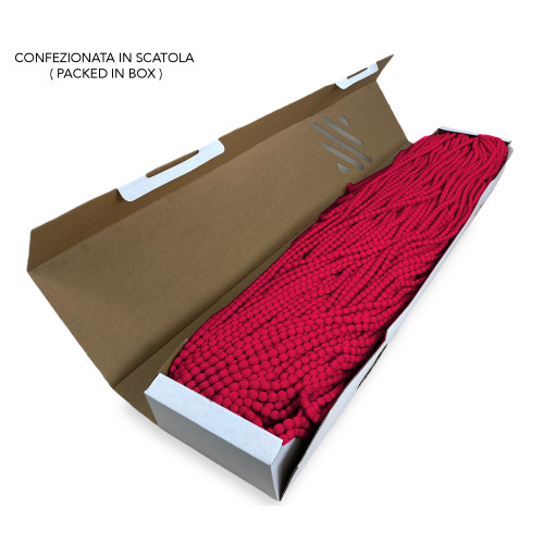 RIDEAU MOELLEUX MARIEL © AVEC PERLES en tissu doux anti-bruit anti-bruit insectes avec fils ROUGE