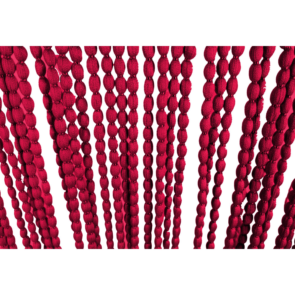 TENDA Mariel © SOFFICE a PERLINE in Stoffa Morbida Anti insetti antirumore a Fili ROSSO