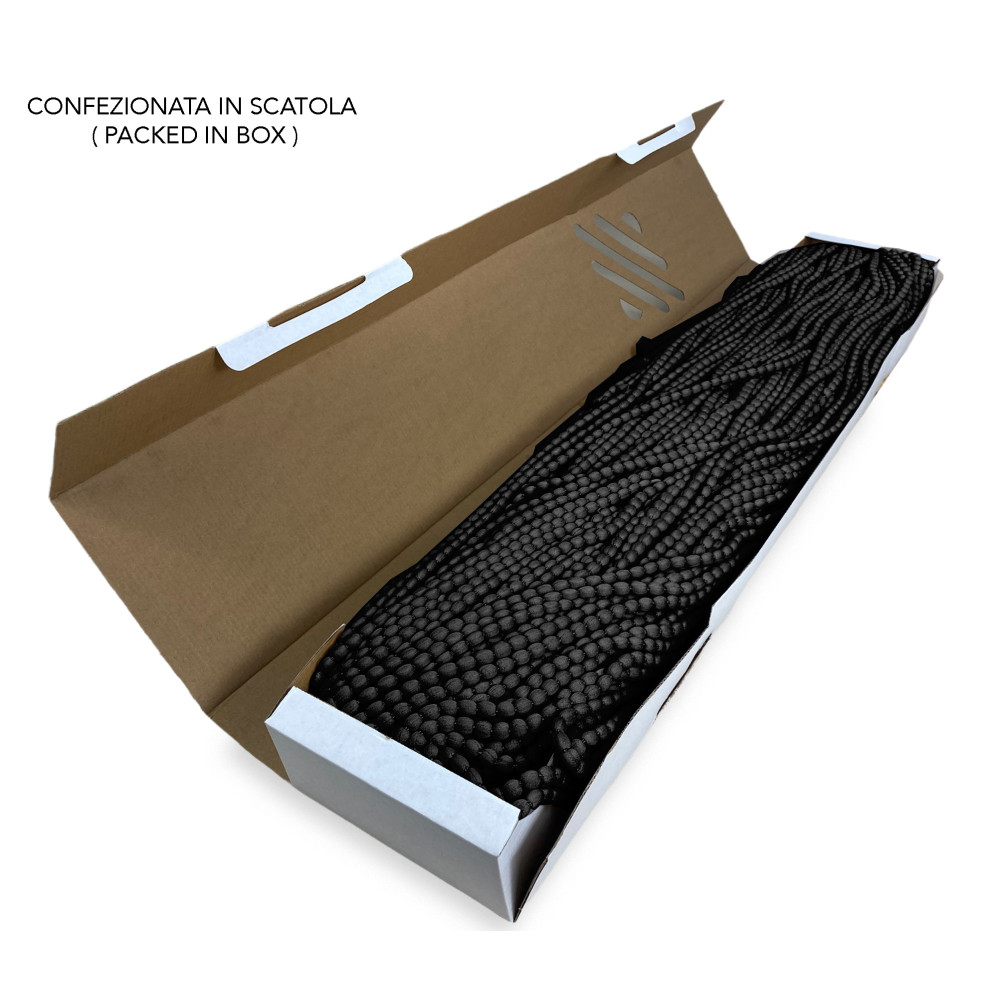 TENDA Mariel © SOFFICE a PERLINE in Stoffa Morbida Anti insetti antirumore a Fili NERO