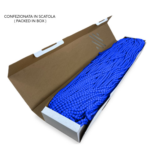 RIDEAU PERLÉ DOUX MARIEL © en tissu doux anti-bruit anti-bruit insectes avec fils BLEU