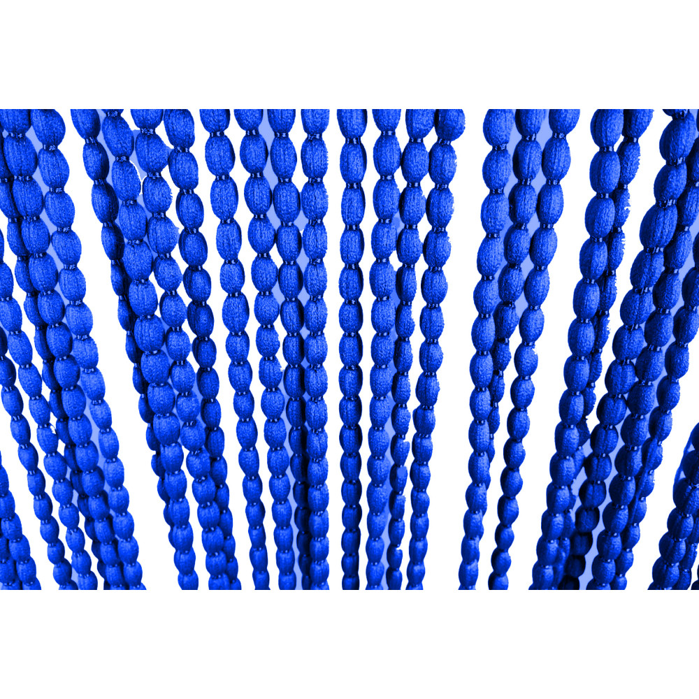 RIDEAU PERLÉ DOUX MARIEL © en tissu doux anti-bruit anti-bruit insectes avec fils BLEU
