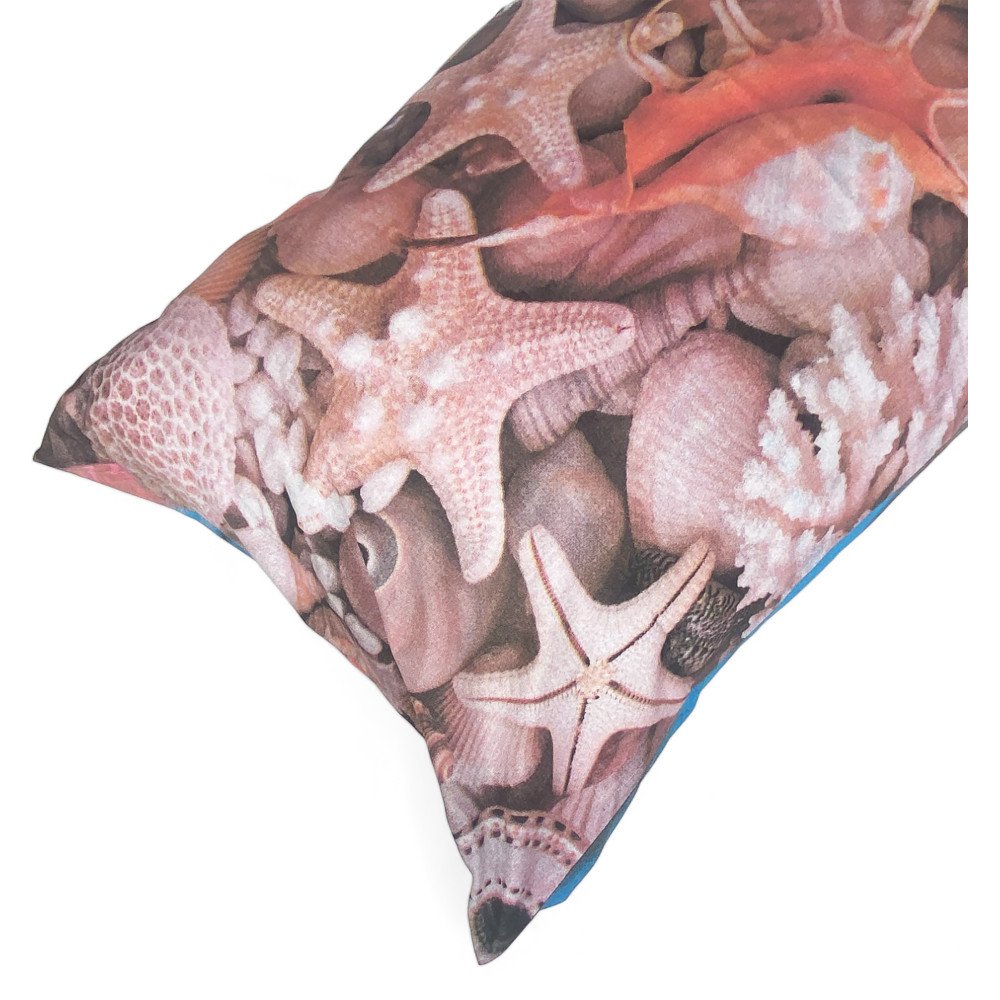 SET TAGESDECKE DIGITALDRUCK STRAND und SEA Tagesdecke mit 2 DOUBLE KEEP Tasche