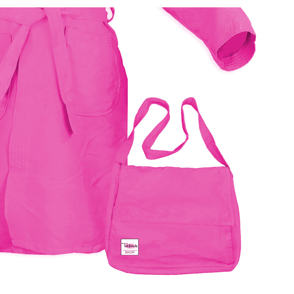 TECHNICAL BATHROBE PODDY IN MICROFIBER FUCHSIA