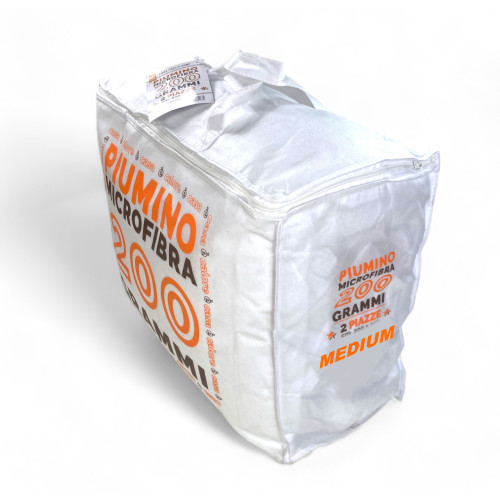 PIUMINO Letto Sintetico BIANCO Mezzo Peso gr./mq. 200 Grammi Peso Medio