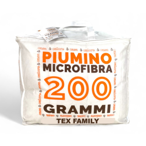 PIUMINO Letto Sintetico BIANCO Mezzo Peso gr./mq. 200 Grammi Peso Medio