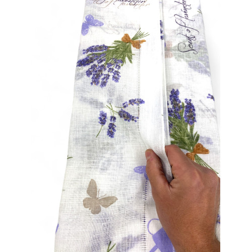 Pair of LAVENDER glass curtain cm. 60 from Window and Door