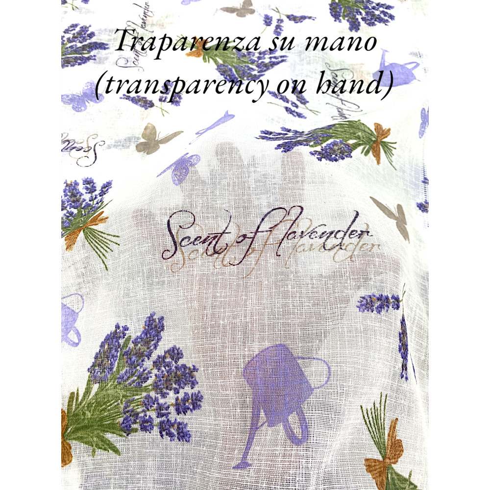 Pair of LAVENDER glass curtain cm. 60 from Window and Door