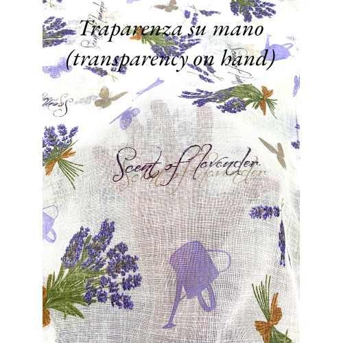 Coppia TENDINA a vetro LAVANDA larga cm. 60 da Finestra e da Porta