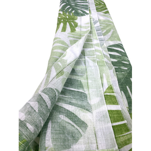Paar GREEN LEAF Glasvorhänge cm. 60 von Fenster und Tür
