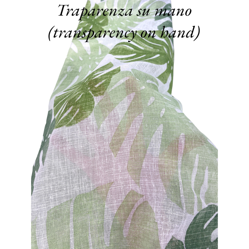 Paire de rideaux en verre GREEN LEAF large cm. 60 de Fenêtre et porte