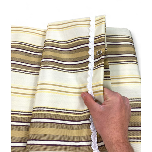 TOLDO EXTERIOR VERTIGO BALCÓN JARDÍN RIGHINO GRIS PALOMA IMPERMEABLE Y REPELENTE AL AGUA