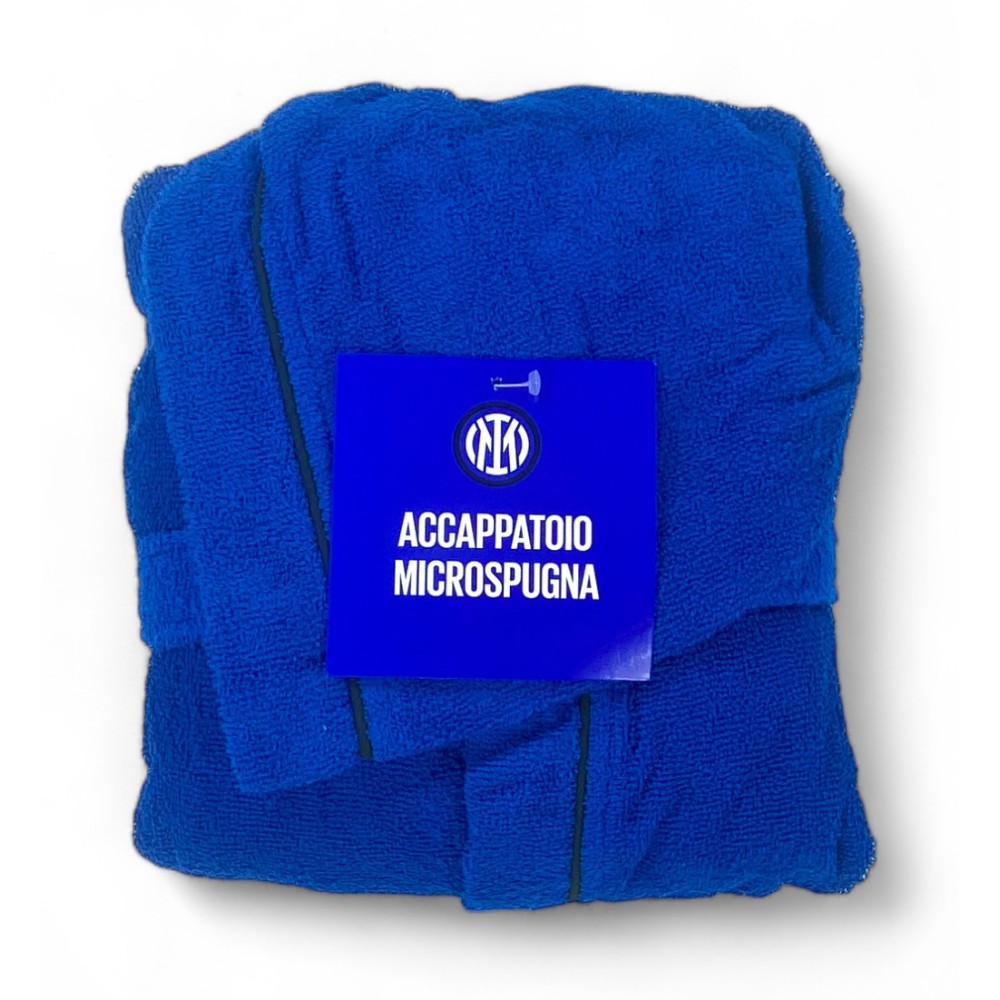 BATHROBE F.C. INTER Adult ORIGINAL In Microterry COTTON With BACKPACK Swimming pool