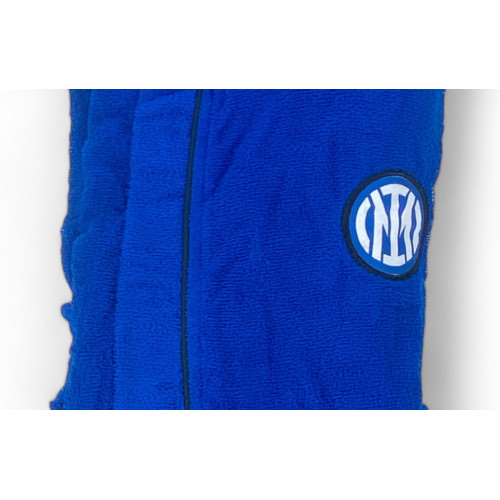Original F.C. INTER Kinderbademantel für JUNGEN in Mikroschwamm mit Rucksack PISCINA