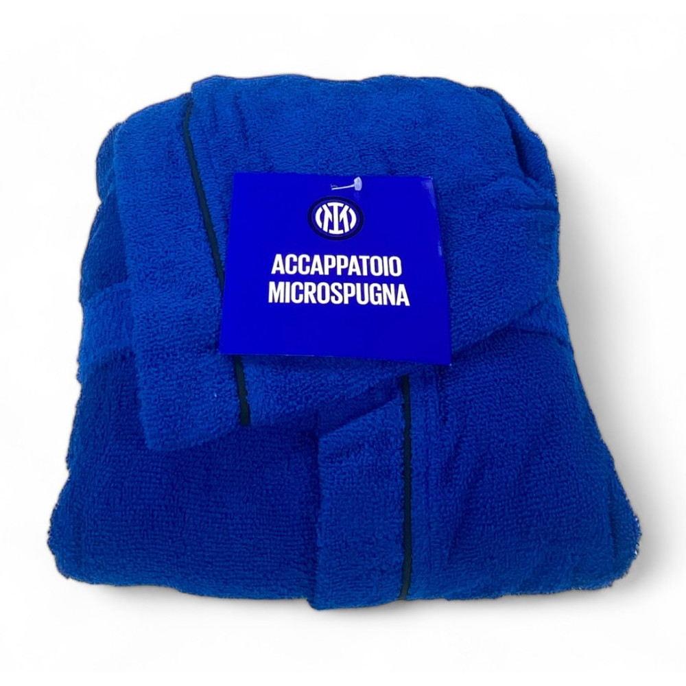 Albornoz infantil original F.C. INTER para NIÑOS en microesponja con mochila PISCINA