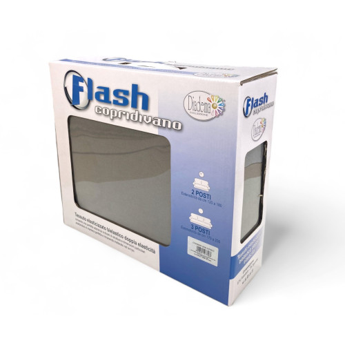 Copridivano FLASH GRIGIO elasticizzato ad alta Vestibilità