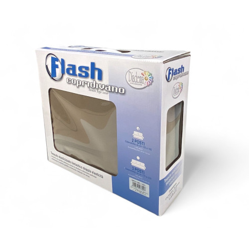 FLASH DOVE GREY Funda de sofá elástica de corte alto