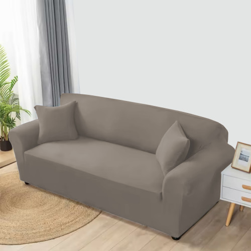 FLASH DOVE GREY Stretch Sofa Cover High Fit